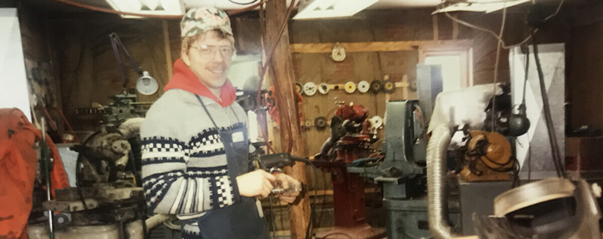 Photo from the early days. Don Angelo in the shop. Photo from the early days. Don Angelo in the shop.