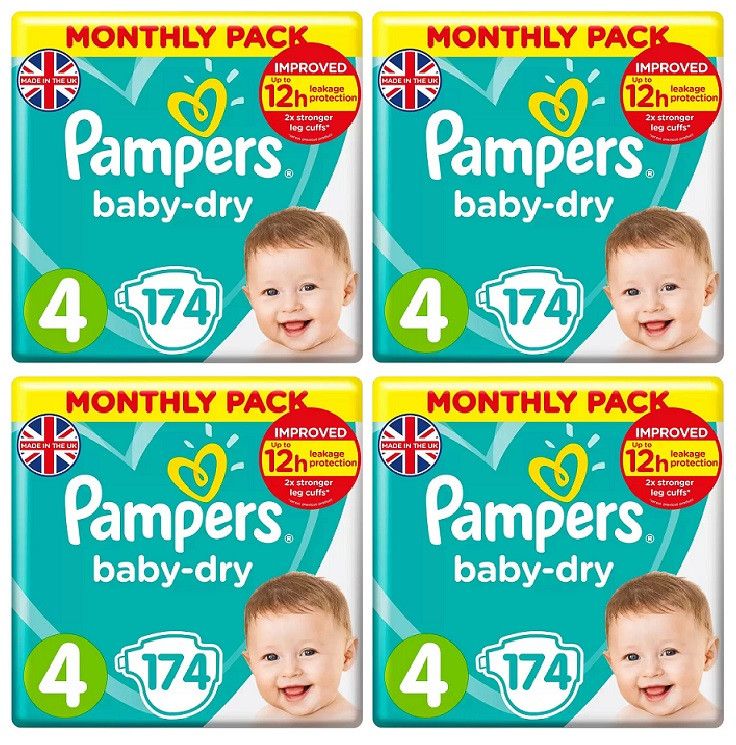 Pampers Baby Dry Nappies Size 3,4,5,6,7 Bulk Discount Monthly Packs
