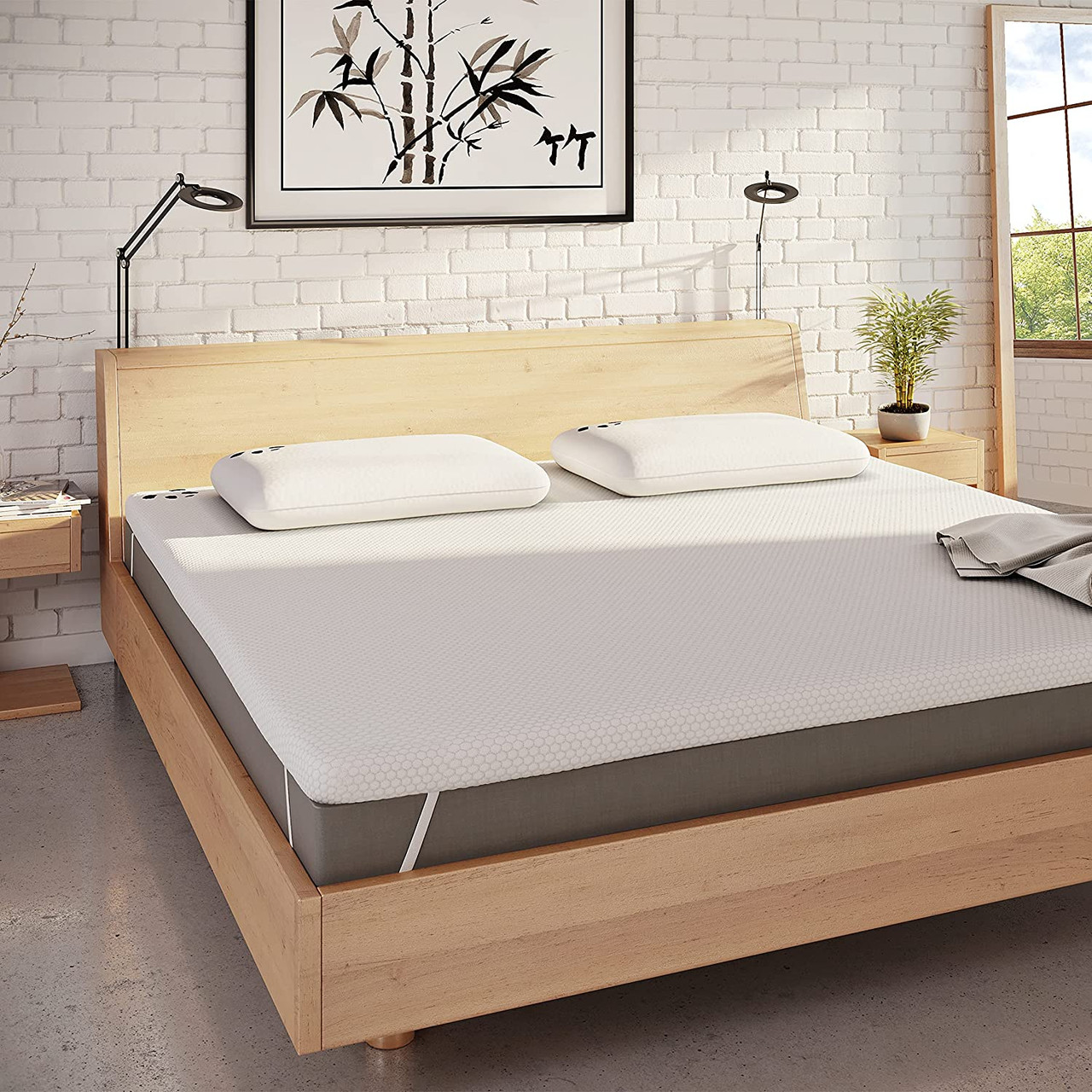 Panda Memory Foam Bamboo Mattress Topper Single, Small Double, Double, King Buzz Retailer