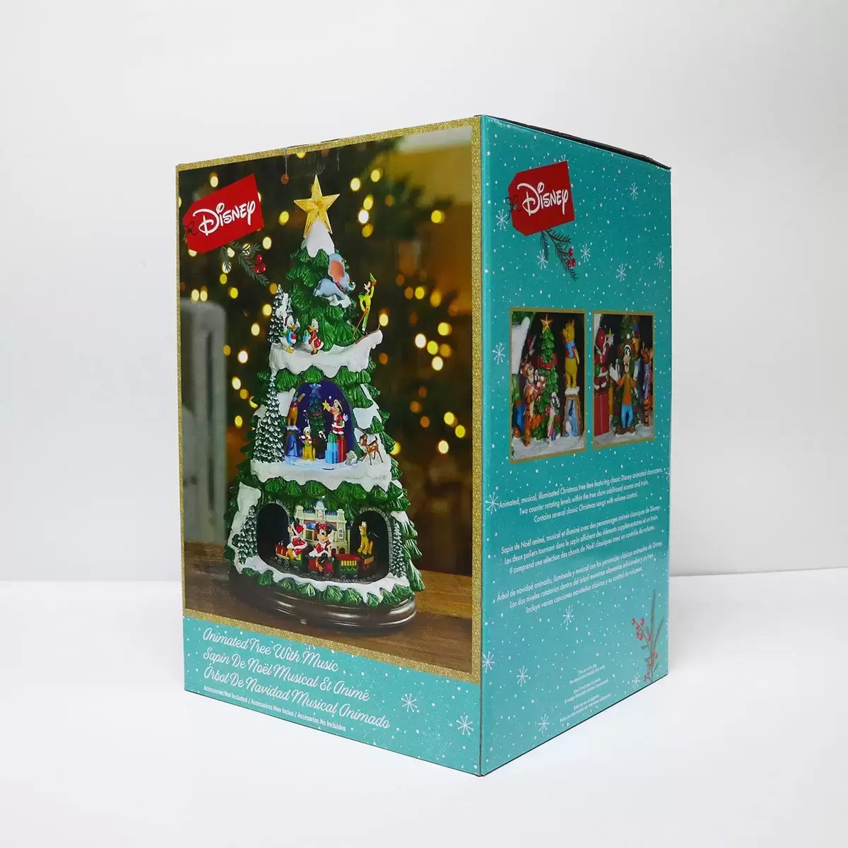 Disney Animated Christmas Tree Table Top Ornament with LED Lights