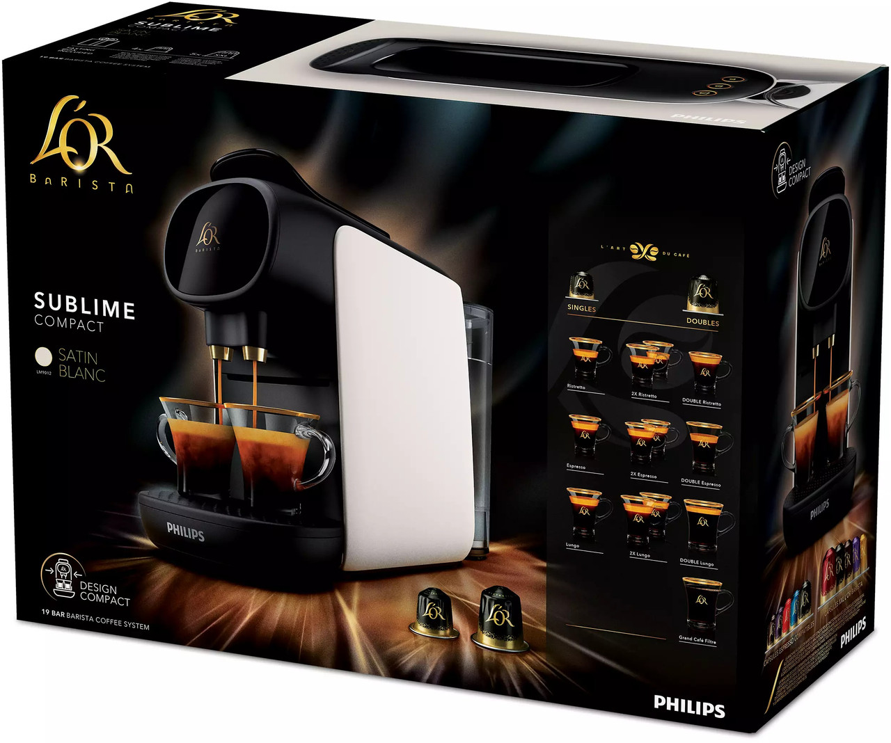 Philips L'Or Barista Kapselmaschine – Kompakt, 19 Bar, Für Nespresso® Kapseln