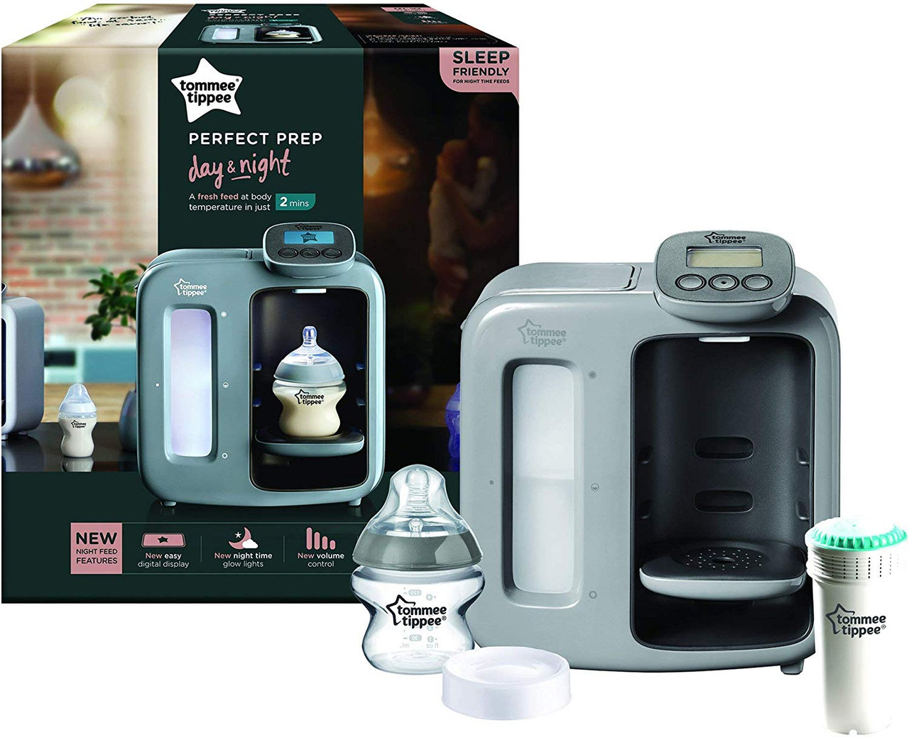 Tommee Tippee Day and Night Prep Machine Grey Buzz Retailer