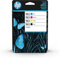 HP 963 Original Ink Cartridge Black/Cyan/Magenta/Yellow 6ZC70AE 4 Pack HP 963 Original Ink Cartridge Black/Cyan/Magenta/Yellow 6ZC70AE 4 Pack