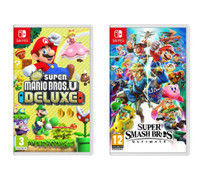 Nintendo Switch Super Smash Bros. Ultimate & New Super Mario Bros. U Deluxe Bundle Nintendo Switch Super Smash Bros. Ultimate & New Super Mario Bros. U Deluxe Bundle