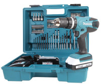 Makita HP457DWE10 G-Series 18V 2 X 1.5Ah Li-Ion Cordless Combi Drill with 74 Accessories Makita HP457DWE10 G-Series 18V 2 X 1.5Ah Li-Ion Cordless Combi Drill with 74 Accessories