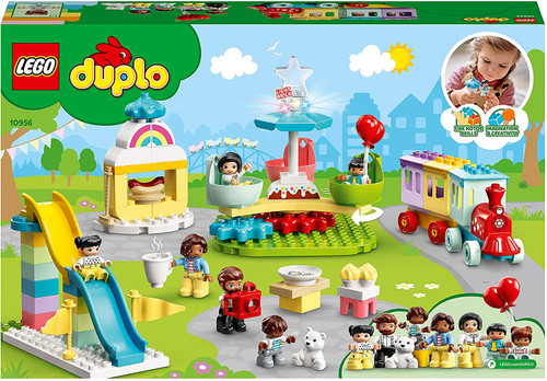 LEGO 10956 DUPLO Amusement Park Fairground with Train, Carousel & Ferris  Wheel - Buzz Retailer