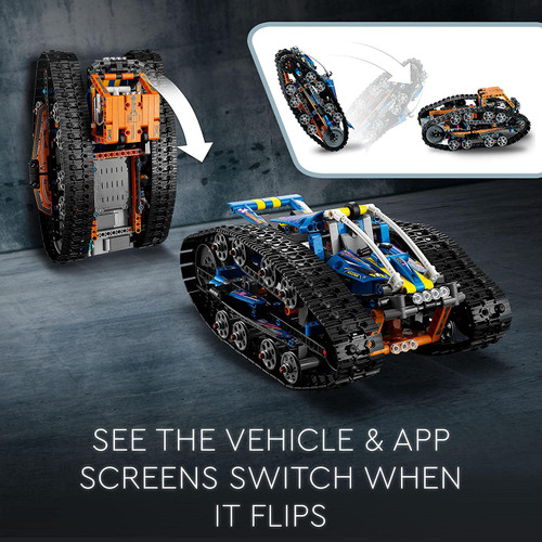 LEGO Technic App-Controlled Transformation Vehicle 42140, Off Road Remote  Control Car, Building Car Kit That Flips, 2in1 RC Truck and Race Car Toy