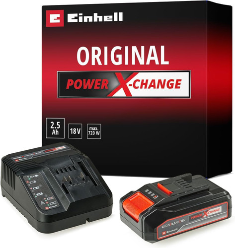 Einhell 18V 2.5Ah Lithium-Ion Battery and Charger Set, Power X-Change Battery Starter Kit