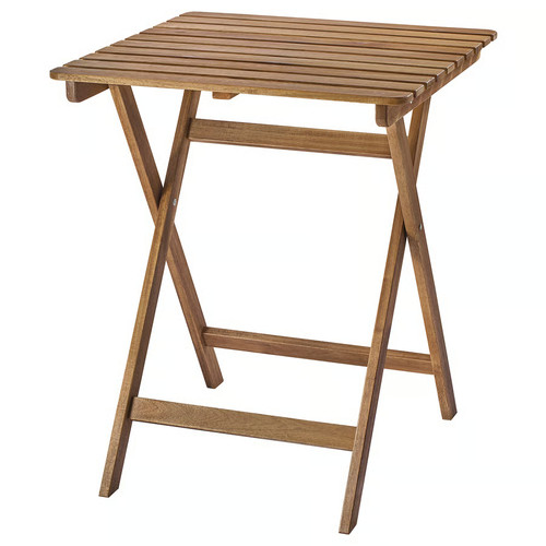 Ikea ASKHOLMEN Table, outdoor, foldable dark brown