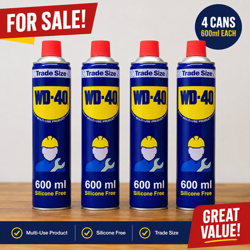 WD-40 Aerosol Lubricant 600ml - 4 PACK