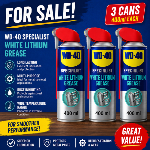 WD-40 White Lithium Grease 400ml - 3 PACK