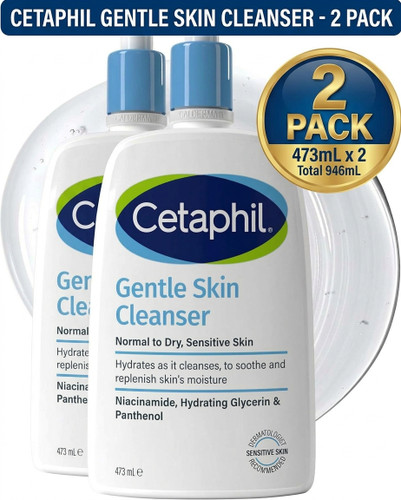 Cetaphil Gentle Skin Cleanser Wash 473ml - 2 PACK