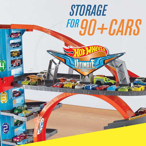 Hot Wheels Ultimate Garage Tower Shark Loop Racetrack, 2 Vehicles