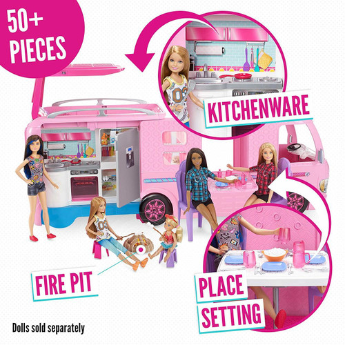 barbie dream camper van playset with accessories