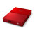 WD My Passport 3TB Portable Hard Drive Red