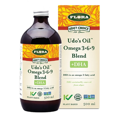 Flora Udo's Oil Omega 3•6•9 +DHA – Essential Fatty Acids 500 ml