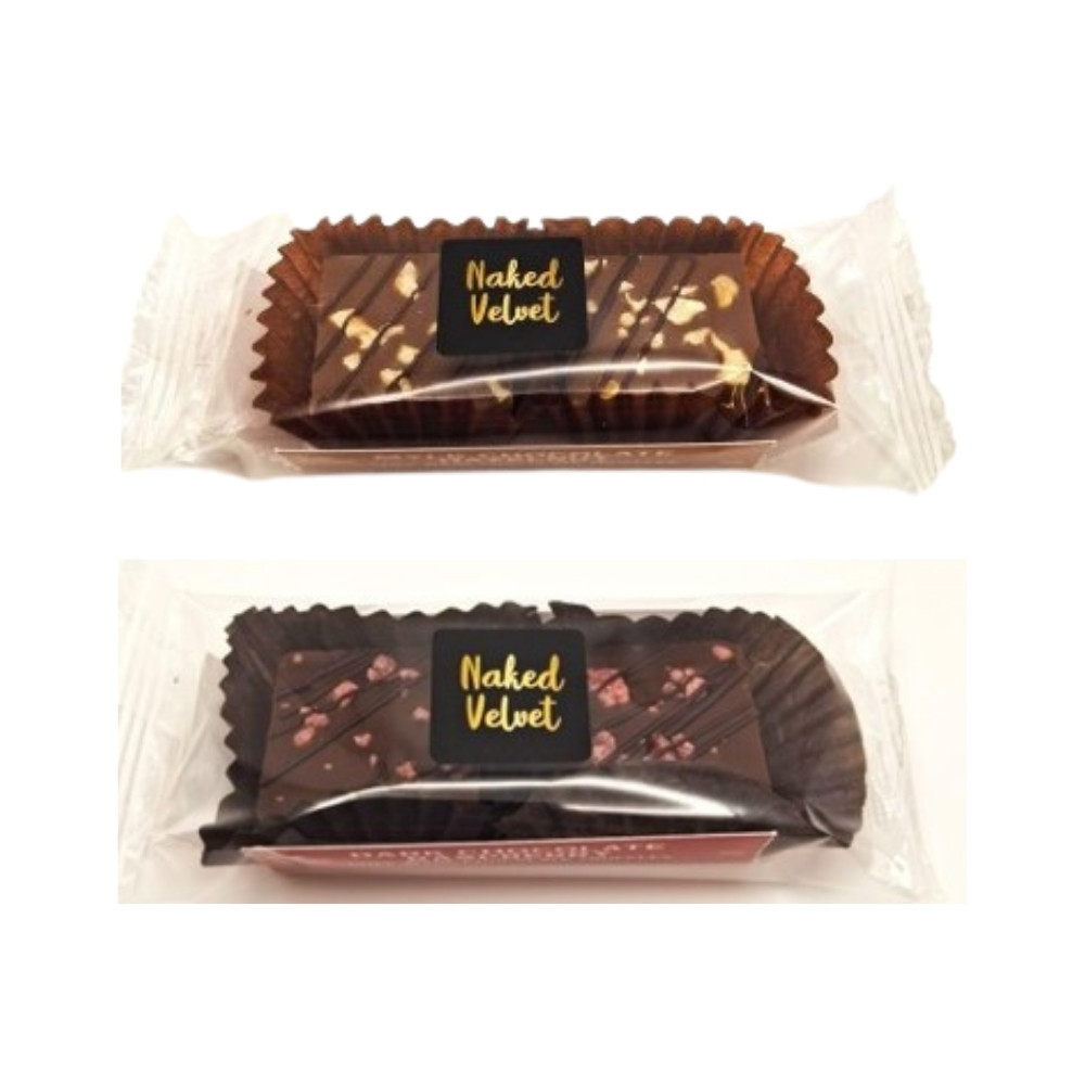 Naked Velvet Chocolate Hazelnut Truffle 20g | Dark or Mylk Chocolate