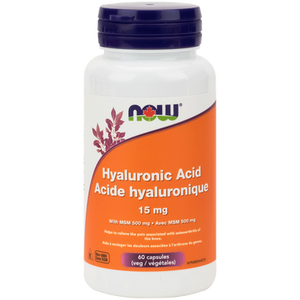 NOW Hyaluronic Acid 15 mg Capsules NOW Hyaluronic Acid 15 mg Capsules