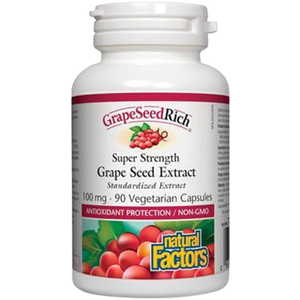 Natural Factors Super Strength Grape Seed Extract 100 mg Capsules Natural Factors Super Strength Grape Seed Extract 100 mg Capsules