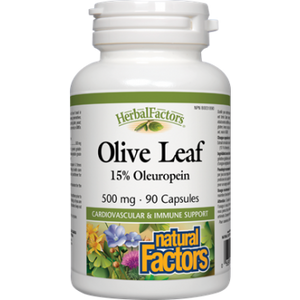 Natural Factors HerbalFactors Olive Leaf 15% Oleuropein 500 mg 90 capsules Natural Factors HerbalFactors Olive Leaf 15% Oleuropein 500 mg 90 capsules