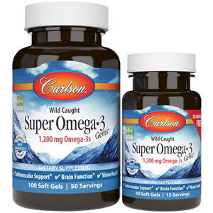 Carlson Super Omega-3 Gems 100 + 30 Softgels Carlson Super Omega-3 Gems 100 + 30 Softgels