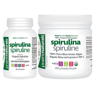 Prairie Naturals Organic Spirulina Powder & Capsule Prairie Naturals Organic Spirulina Powder & Capsule