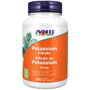 NOW Potassium Citrate 99 mg | 180 Capsules