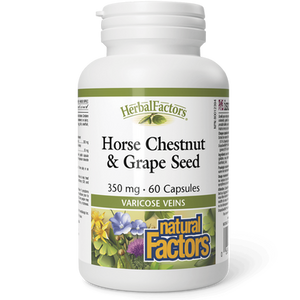 Natural Factors Horse Chestnut and Grape Seed 350mg | 60 Capsules Natural Factors Horse Chestnut and Grape Seed 350mg | 60 Capsules