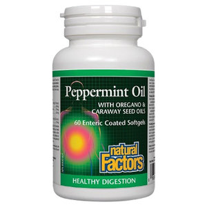Natural Factors Peppermint Oil (with Oregano & Caraway Seed Oils) Softgels Natural Factors Peppermint Oil (with Oregano & Caraway Seed Oils) Softgels