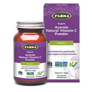 Flora Organic Acerola Natural Vitamin C Powder | 50 grams Flora Organic Acerola Natural Vitamin C Powder | 50 grams