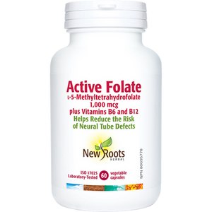 New Roots Active Folate ʟ-5-Methyltetrahydrofolate Capsules