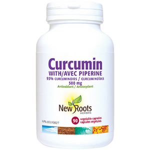New Roots Curcumin with Piperine 500 mg Capsules New Roots Curcumin with Piperine 500 mg Capsules