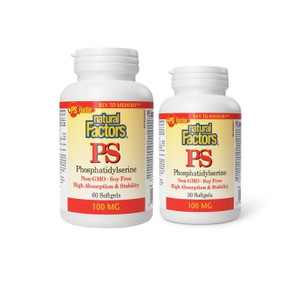 Natural Factors PS Phosphatidylserine 100mg Softgels - 2 sizes Natural Factors PS Phosphatidylserine 100mg Softgels - 2 sizes