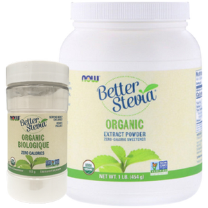 NOW Better Stevia Organic Various Sizes - sizes