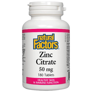 Natural Factors Zinc Citrate 50 mg Tablets Natural Factors Zinc Citrate 50 mg Tablets