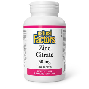 Natural Factors Zinc Citrate 50 mg Tablets