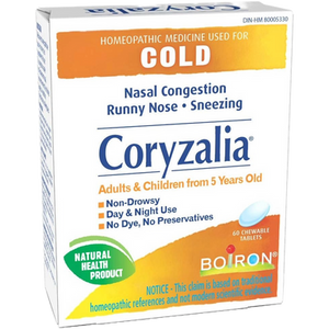 Boiron Coryzalia Homeopathic Cold Chewable Tablets | 60 Tablets Boiron Coryzalia Homeopathic Cold Chewable Tablets | 60 Tablets