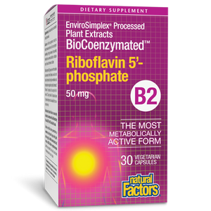 Natural Factors Riboflavin 5'-Phosphate B2 Capsules Natural Factors Riboflavin 5'-Phosphate B2 Capsules