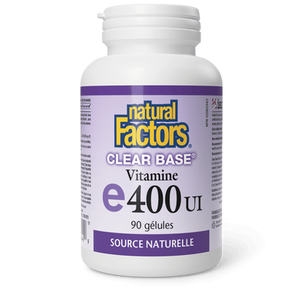Natural Factors Vitamin E Clear Base 400 IU | 90 Softgels Natural Factors Vitamin E Clear Base 400 IU | 90 Softgels