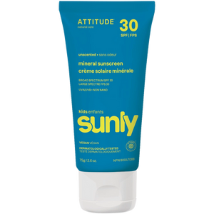 Attitude Kids Sunly 30 SPF Mineral Sunscreen | 75g Attitude Kids Sunly 30 SPF Mineral Sunscreen | 75g