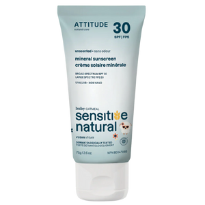 Attitude Natural Care 30 SPF Baby & Kids Sensitive Skin Care Mineral Sunscreen | 75g Attitude Natural Care 30 SPF Baby & Kids Sensitive Skin Care Mineral Sunscreen | 75g