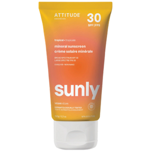 Attitude Sunly Tropical Mineral Sunscreen 30 SPF | 150g Attitude Sunly Tropical Mineral Sunscreen 30 SPF | 150g