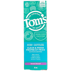 Tom's of Maine Clean & Fresh Natural Fluoride-Free Fennel Toothpaste Tom's of Maine Clean & Fresh Natural Fluoride-Free Fennel Toothpaste
