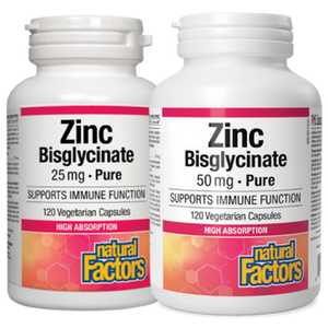 Natural Factors Pure Zinc Bisglycinate Capsules Natural Factors Pure Zinc Bisglycinate Capsules