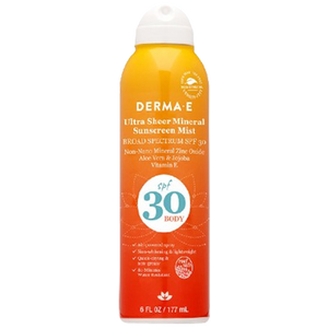 Derma E Ultra Sheer Mineral Sunscreen Mist Broad Spectrum SPF 30 Derma E Ultra Sheer Mineral Sunscreen Mist Broad Spectrum SPF 30