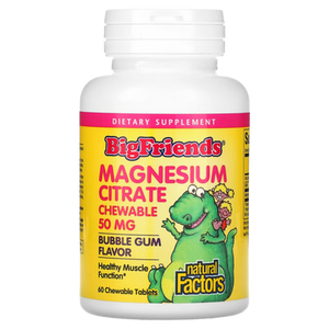 Natural Factors Big Friends Magnesium Citrate  50 mg Chewable Tablets Natural Factors Big Friends Magnesium Citrate  50 mg Chewable Tablets