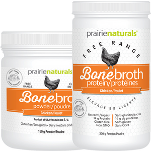 Prairie Naturals Free Range Bone Broth Protein Chicken Powder - both sizes Prairie Naturals Free Range Bone Broth Protein Chicken Powder - both sizes