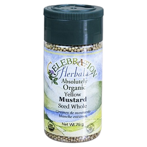 Celebration Herbals Absolutely Organic Yellow Mustard Seed Whole | 75 grams Celebration Herbals Absolutely Organic Yellow Mustard Seed Whole | 75 grams