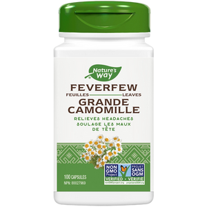 Nature's Way Feverfew Leaves Relieves Headaches | 100 Capsules