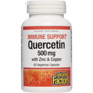 Natural Factors Quercetin 500 mg with Zinc & Copper Capsules Natural Factors Quercetin 500 mg with Zinc & Copper Capsules